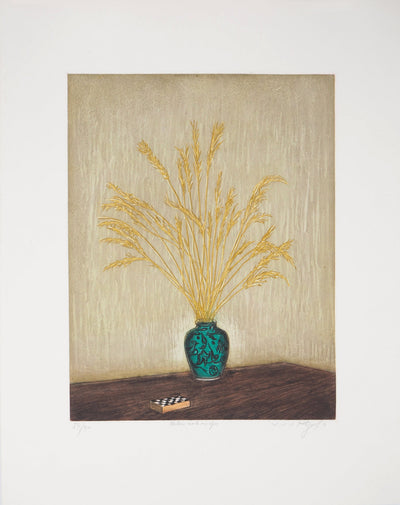 Jacques Joachim Jean RIGAL : Nature morte aux épis - Gravure (détail)