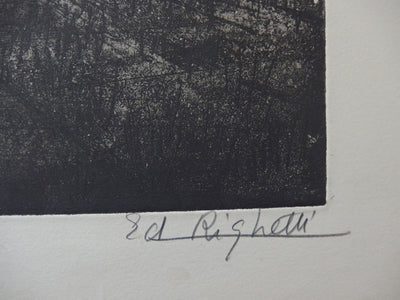 Edouard RIGHETTI :  - Gravure (détail)