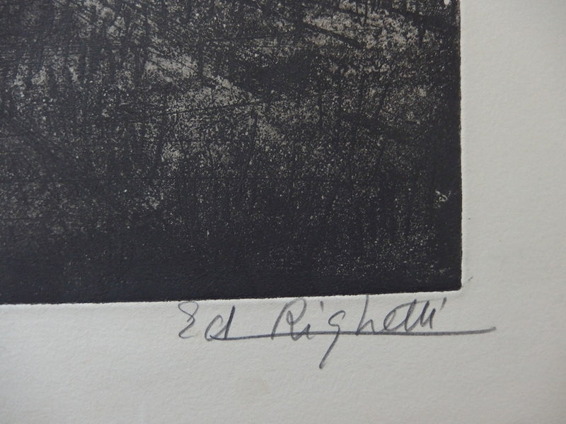Edouard RIGHETTI :  - Gravure (détail)