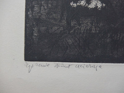 Edouard RIGHETTI :  - Gravure (détail)