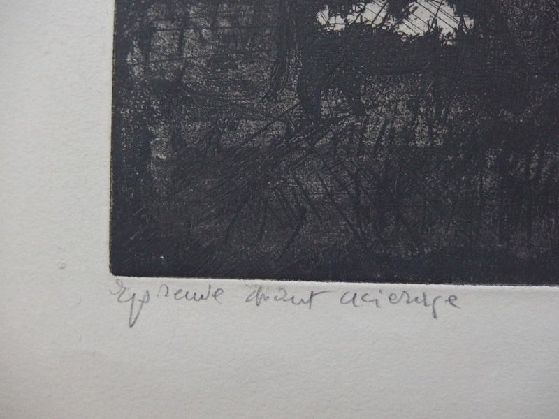 Edouard RIGHETTI :  - Gravure (détail)