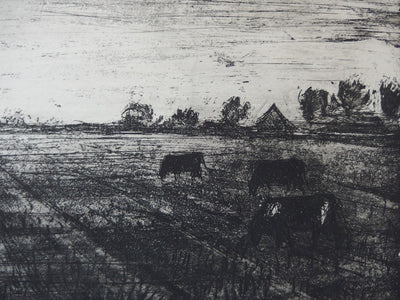 Edouard RIGHETTI :  - Gravure (détail)
