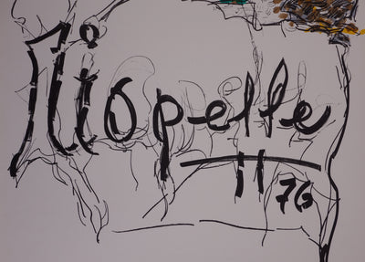 Jean-Paul RIOPELLE : Composition moderne - Lithographie (détail)