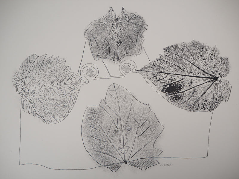 Jean-Paul RIOPELLE : Nelligan, les feuilles, 1979 - Lithographie (détail)