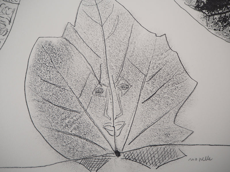 Jean-Paul RIOPELLE : Nelligan, les feuilles, 1979 - Lithographie (détail)
