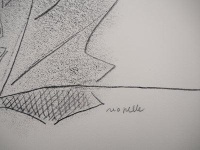 Jean-Paul RIOPELLE : Nelligan, les feuilles, 1979 - Lithographie (détail)