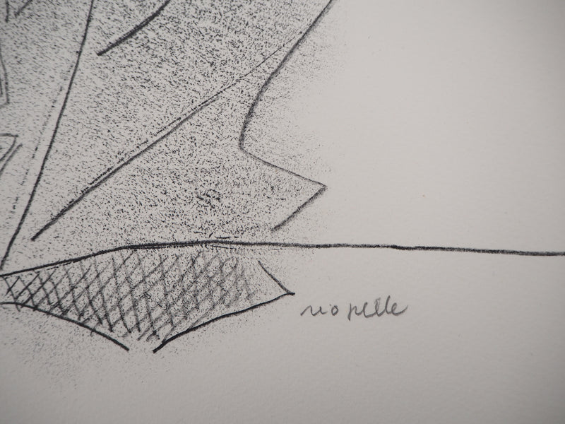 Jean-Paul RIOPELLE : Nelligan, les feuilles, 1979 - Lithographie (détail)