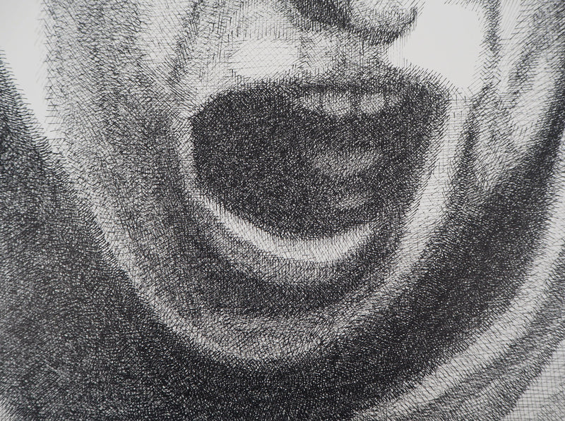Robert RIOU : Le cri, 1983 - Lithographie (détail)