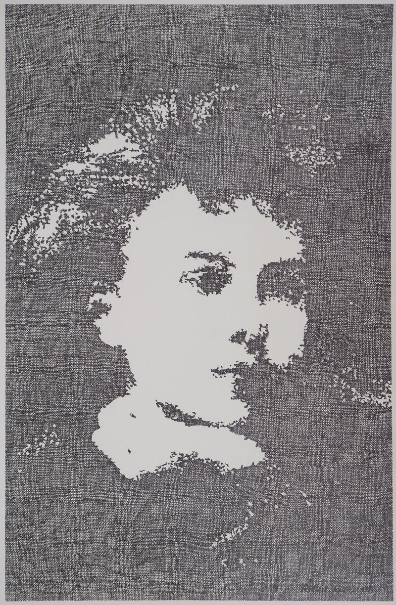 Robert RIOU : Portrait de Marie Curie, 1989 - Lithographie