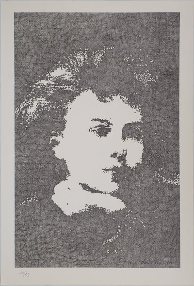 Robert RIOU : Portrait de Marie Curie, 1989 - Lithographie (détail)