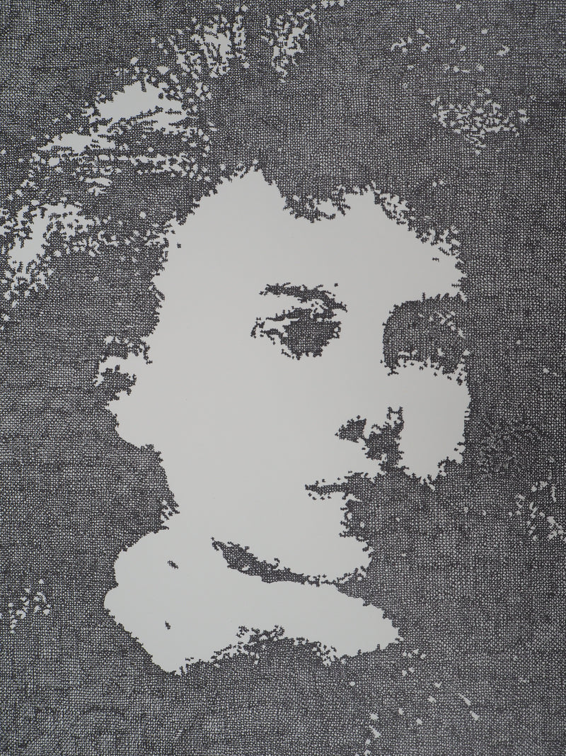 Robert RIOU : Portrait de Marie Curie, 1989 - Lithographie (détail)