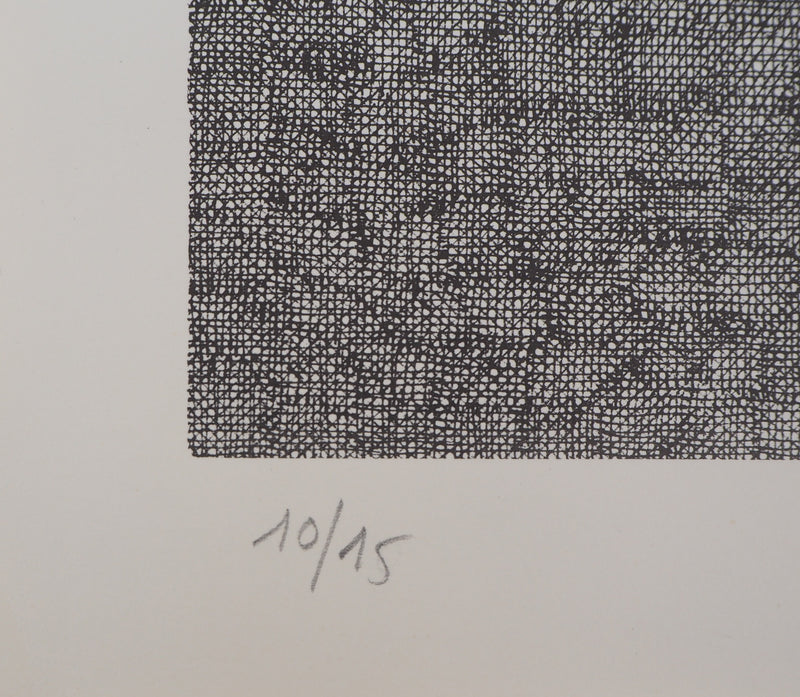Robert RIOU : Portrait de Marie Curie, 1989 - Lithographie (détail)