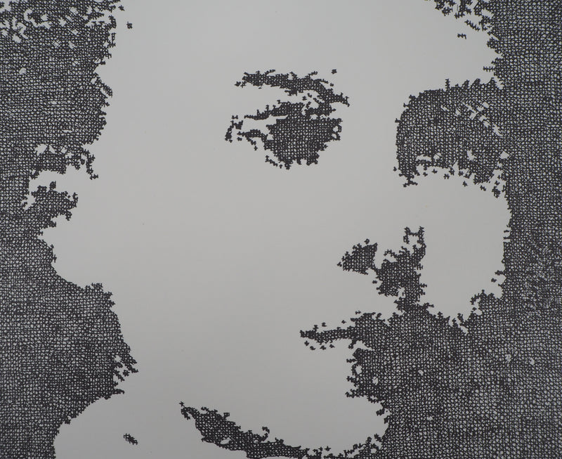 Robert RIOU : Portrait de Marie Curie, 1989 - Lithographie (détail)