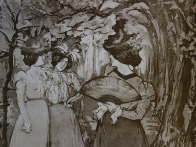 Manuel ROBBE : Menuet d'automne - Lithographie (détail)