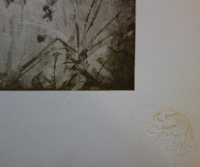 Manuel ROBBE : Menuet d'automne - Lithographie (détail)