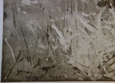 Manuel ROBBE : Menuet d'automne - Lithographie (détail)