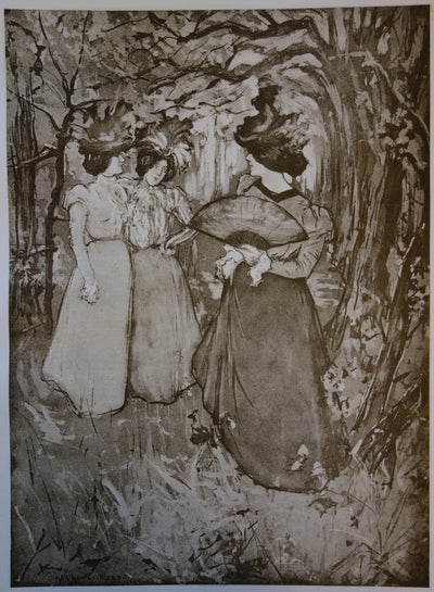 Manuel ROBBE : Menuet d'automne - Lithographie (détail)