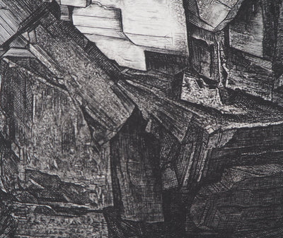 Eric ROBERT-AYME : Construction - Gravure (détail)
