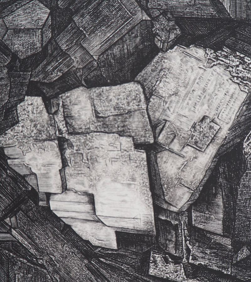 Eric ROBERT-AYME : Construction - Gravure (détail)