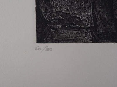 Eric ROBERT-AYME : Construction - Gravure (détail)