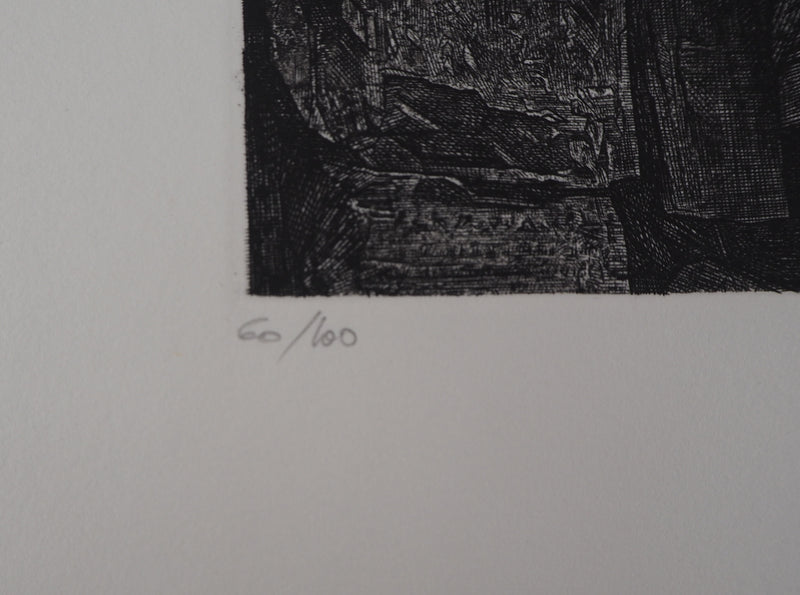 Eric ROBERT-AYME : Construction - Gravure (détail)
