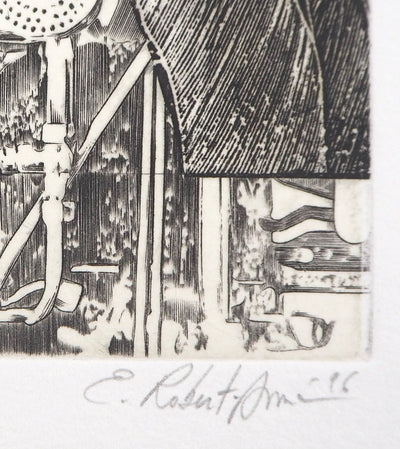 Eric ROBERT-AYME : Fossile mécanique, 1996 - Gravure (détail)