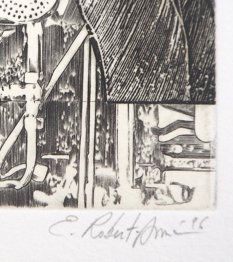 Eric ROBERT-AYME : Fossile mécanique, 1996 - Gravure (détail)