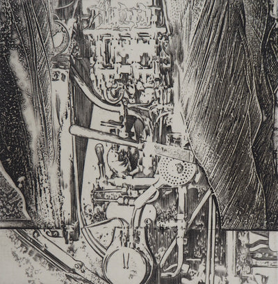 Eric ROBERT-AYME : Fossile mécanique, 1996 - Gravure (détail)