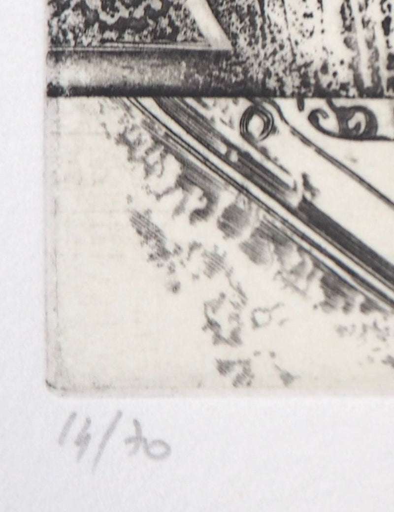 Eric ROBERT-AYME : Fossile mécanique, 1996 - Gravure (détail)