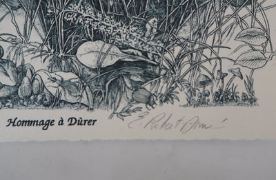 Eric ROBERT-AYME : Hommage à Dürer, 1995 - Gravure (détail)
