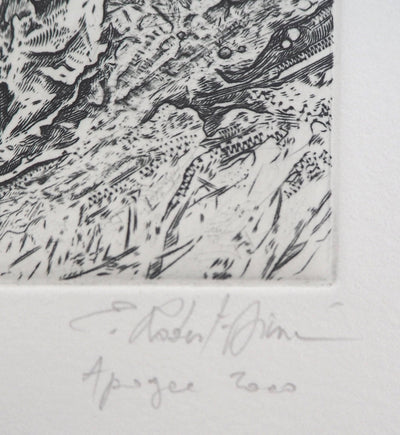 Eric ROBERT-AYME : Sommet surréaliste, 2000 - Gravure (détail)