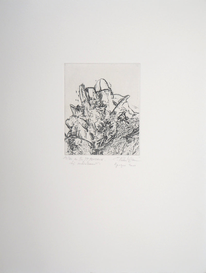 Eric ROBERT-AYME : Sommet surréaliste, 2000 - Gravure (détail)