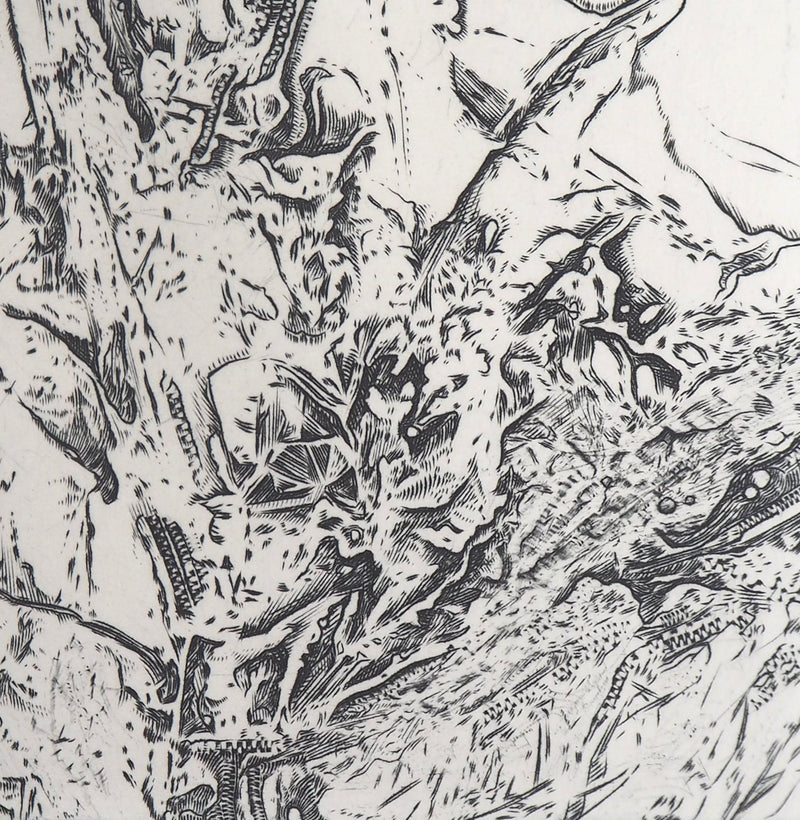 Eric ROBERT-AYME : Sommet surréaliste, 2000 - Gravure (détail)