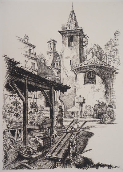 Maurice ROBERT : Lot de cinq gravures - Gravure (détail)