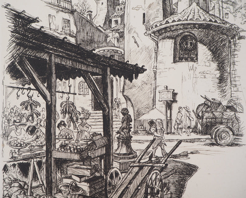Maurice ROBERT : Lot de cinq gravures - Gravure (détail)