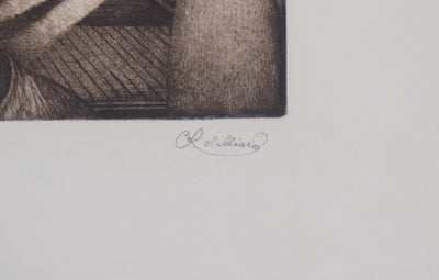 Christian ROBILLIARD : La Rencontre  - Gravure (détail)