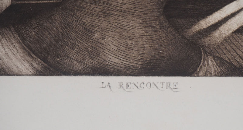 Christian ROBILLIARD : La Rencontre  - Gravure (détail)