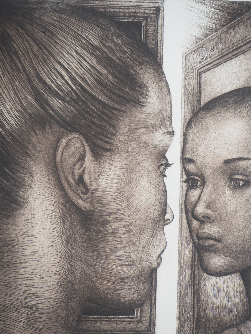 Christian ROBILLIARD : La Rencontre  - Gravure (détail)