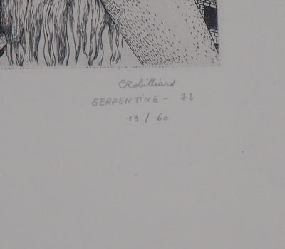 Christian ROBILLIARD : Serpentine, 1972  - Gravure (détail)