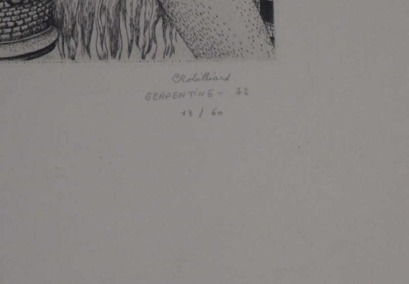 Christian ROBILLIARD : Serpentine, 1972  - Gravure (détail)