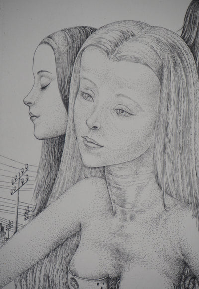 Christian ROBILLIARD : Serpentine, 1972  - Gravure (détail)