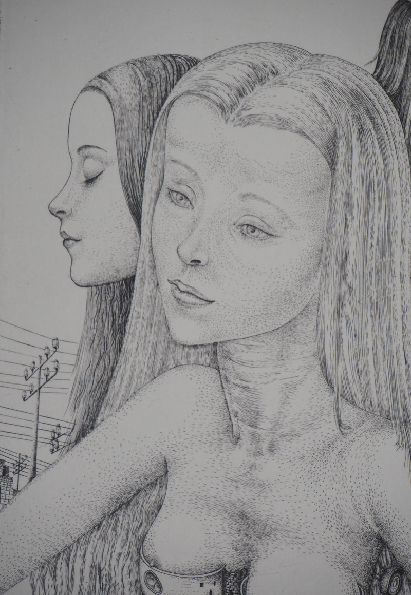 Christian ROBILLIARD : Serpentine, 1972  - Gravure (détail)