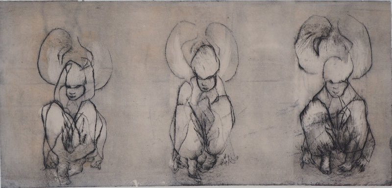 Patrick ROCARD : Les trois figures - Gravure