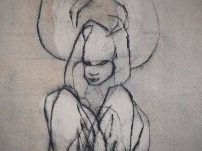 Patrick ROCARD : Les trois figures - Gravure (détail)