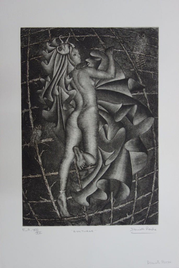 Danielle ROCHE : Nocturne - Gravure