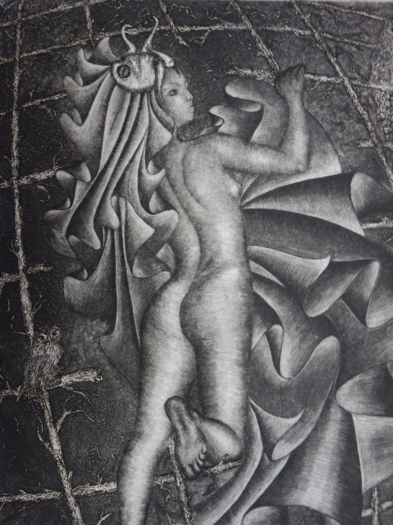 Danielle ROCHE : Nocturne - Gravure (détail)