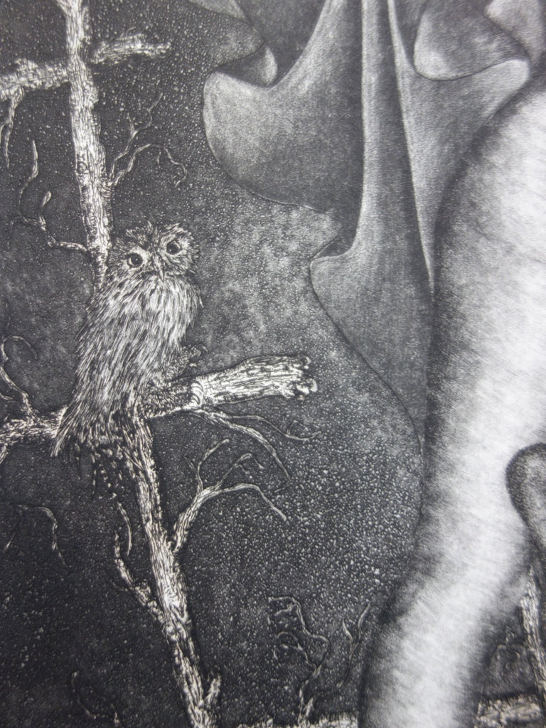 Danielle ROCHE : Nocturne - Gravure (détail)