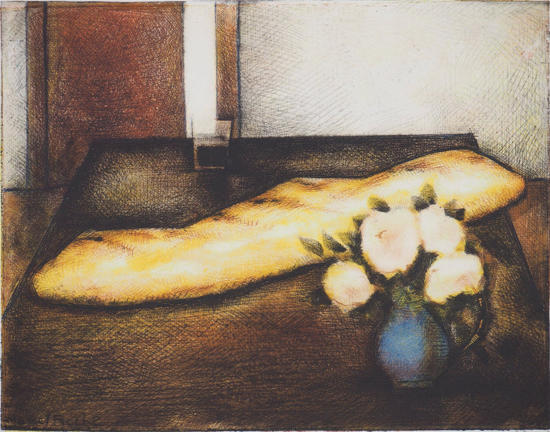Marcel ROCHE : Pain et roses - Gravure