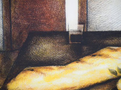 Marcel ROCHE : Pain et roses - Gravure (détail)