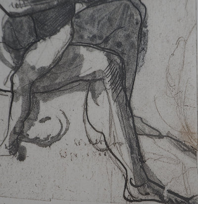 Auguste RODIN : Le jeu - Héliogravure (détail)